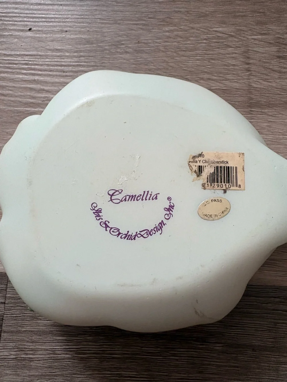 Vintage Iris & Orchid Pink Floral Candle holder